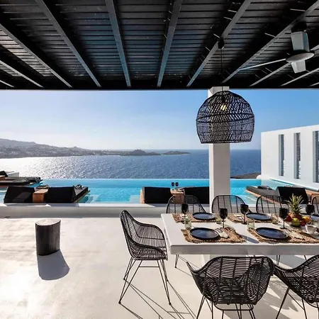 Phenomenal Mykonos Villa 6 Bedrooms Villa Paradise View Panoramic Sea Views Private Infinity Pool Psarou Beach Psarou (Mykonos)