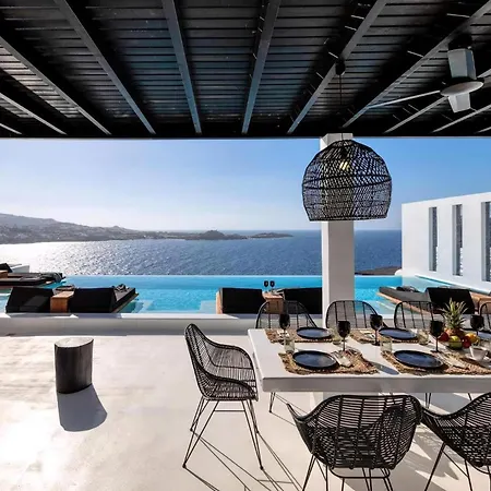 Phenomenal Mykonos Villa 6 Bedrooms Villa Paradise View Panoramic Sea Views Private Infinity Pool Psarou Beach Psarou (Mykonos)